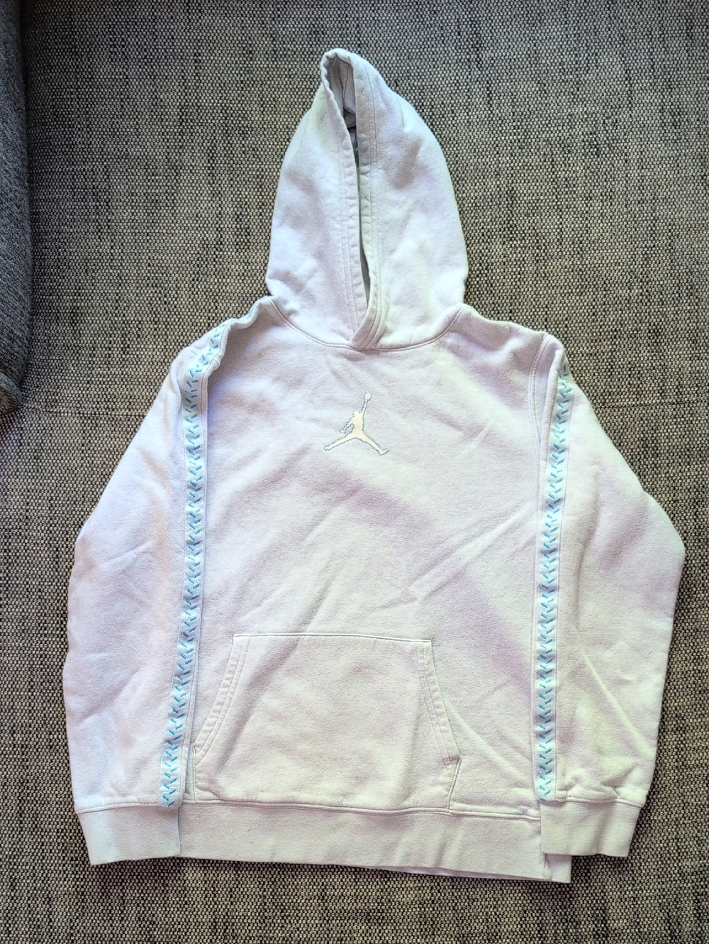 Jordan Light Lavender Hoodie with Pale Blue Trim